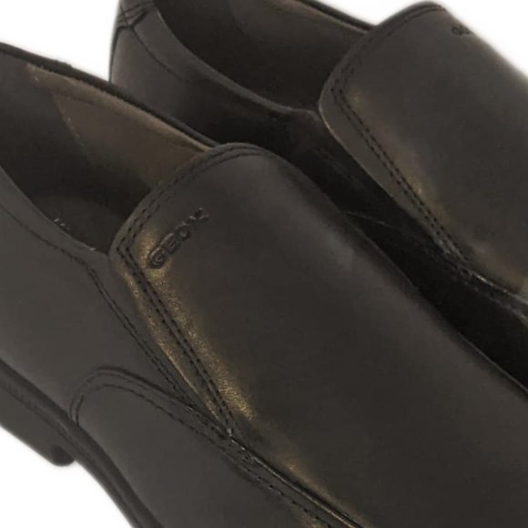 Geox J Federico N Kids Leather Slip On Shoe Black - Picture 8 of 11